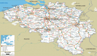 Географическая карта-Бельгия-Belgium-road-map.gif
