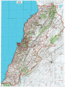 Kaart (kartograafia)-Liibanon-lebanon_map.jpg