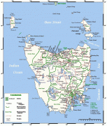 Bản đồ-Tasmania-Tasmania_Australia_Highways_Road_map.jpg
