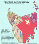 Географическая карта-Тасмания-Tasmania_simple_geology_map.png