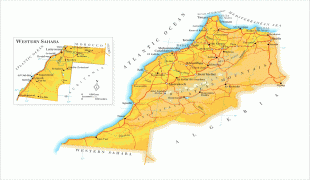 Карта (мапа)-Мароко-Morocco-Map.jpg