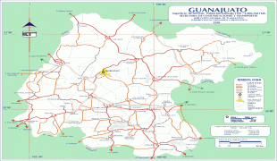 Bản đồ-Guanajuato-Guanajuato_Road_Map.jpg