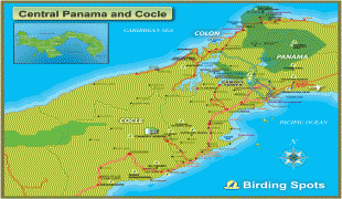 Kaart (kartograafia)-Panama-Central-Panama-Map.jpg