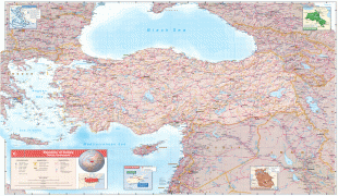 Kaart (kartograafia)-Türgi-high_resolution_detailed_road_and_political_map_of_turkey.jpg