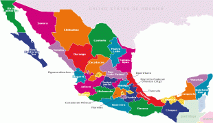 Bản đồ-Mễ Tây Cơ-mapa-mexico-estados.gif