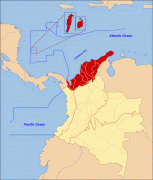 Karte (Kartografie)-Kolumbien-Caribbean_region_of_Colombia_map.png
