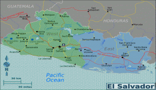 Hartă-El Salvador-El-Salvador-regions-Map.png