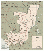 Kort (geografi)-Republikken Congo-Congo-Map.gif