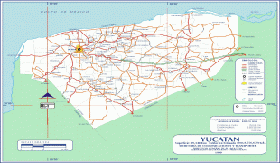 Bản đồ-Yucatán-Yucatan_Road_Map.jpg