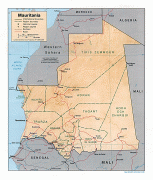 Kaart (kartograafia)-Mauritaania-mauritania_rel95.jpg