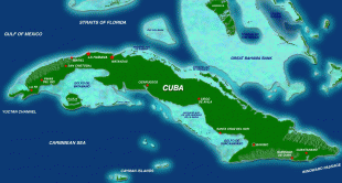 Kaart (cartografie)-Cuba (land)-Cuba-Map1.jpg