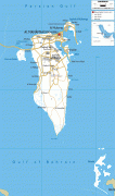 Kaart (cartografie)-Bahrein-Bahrain-road-map.gif