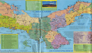 Kaart (cartografie)-Panama (land)-ShPanamaMap150dpi.jpg