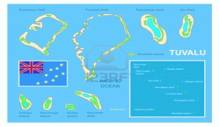 Kaart (kartograafia)-Tuvalu-15904245-tuvalu-map-and-flag.jpg