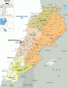 Kaart (kartograafia)-Liibanon-political-map-of-Lebanon.gif