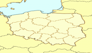 Kaart (kartograafia)-Poola-Poland_map_modern_with_voivodeships.png