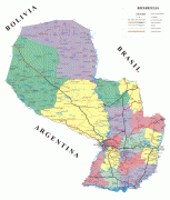 Карта (мапа)-Парагвај-large_detailed_administrative_and_road_map_of_paraguay.jpg