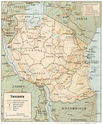 Карта (мапа)-Танзанија-tanzania.gif