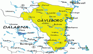 Karta - Gävleborgs län (Gävleborgs Län) - MAP[N]ALL.COM