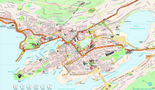 Karte (Kartografie) - Bergen (Norwegen) (Bergen) - MAP[N]ALL.COM