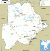 Žemėlapis-Botsvana-Botswana-road-map.gif