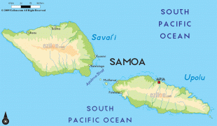 Karte (Kartografie)-Samoainseln-Samoa-map.gif
