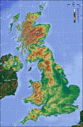 Kaart (cartografie)-Verenigd Koninkrijk-Uk_topo_en.jpg