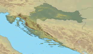 Kaart (cartografie)-Kroatië-Relief_map_of_Croatia.png
