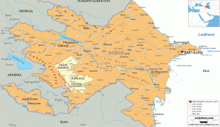 Географічна карта-Азербайджан-Azerbaijan-political-map.gif