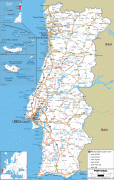 Térkép-Portugália-Portugal-road-map.gif