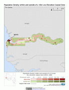 Kaart (kartograafia)-Gambia-The-Gambia-10m-LECZ-and-Population-Density-Map.jpg