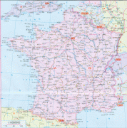 Kaart (cartografie)-Frankrijk-France_map.jpg