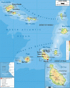 Térkép-Zöld-foki Köztársaság-Cape-Verde-physical-map.gif