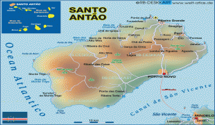 Kort (geografi)-Kap Verde-karte-2-1043-en.gif