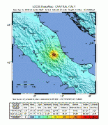 Kaart (kartograafia)-Umbria-20090406_013242_umbria_quake_intensity.jpg