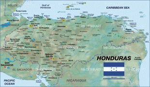 Kaart (kartograafia)-Honduras-karte-8-629.gif