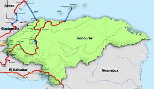 Kaart (kartograafia)-Honduras-1500px-Honduras.jpg