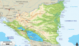 Bản đồ-Ni-ca-ra-goa-Nicaragua-physical-map.gif