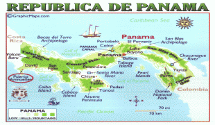 Ģeogrāfiskā karte-Panama-panamamapscan.jpg