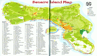 Karte (Kartografie)-Besondere Gemeinde (Niederlande)-bonaire-map-with-dive-sites.png