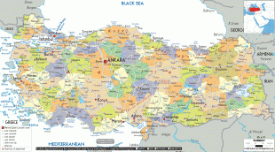 Карта (мапа)-Турска-political-map-of-Turkey.gif