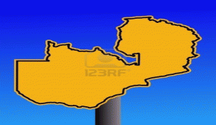 Kaart (cartografie)-Zambia-3496229-yellow-zambia-map-warning-sign-on-blue-illustration.jpg