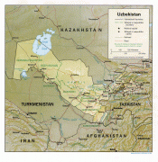 Kaart (cartografie)-Tasjkent-uzbekistan_rel94.jpg