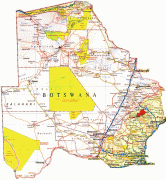 Kaart (kartograafia)-Botswana-Botswana.jpg