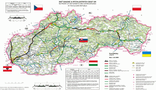 Kaart (cartografie)-Slowakije-slovensko.jpg