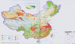 Kaart (kartograafia)-Hiina-map-of-china-land-cover.jpg