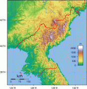 Kartta-Korean demokraattinen kansantasavalta-North_Korea_Topography.png