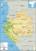 Kaart (kartograafia)-Gabon-gabon_phy.jpg