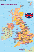 Karta - Storbritannien (United Kingdom of Great Britain and Northern