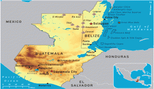 Kaart (cartografie)-Guatemala-guatemala_belize.jpg